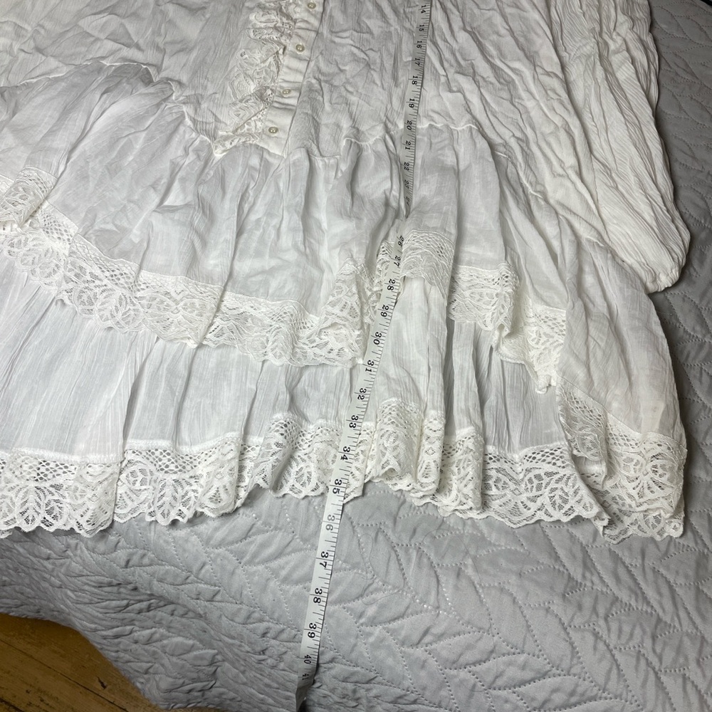 Free People Jeanette ruffled tunic in color “ivory” size M - Picture 16 of 16